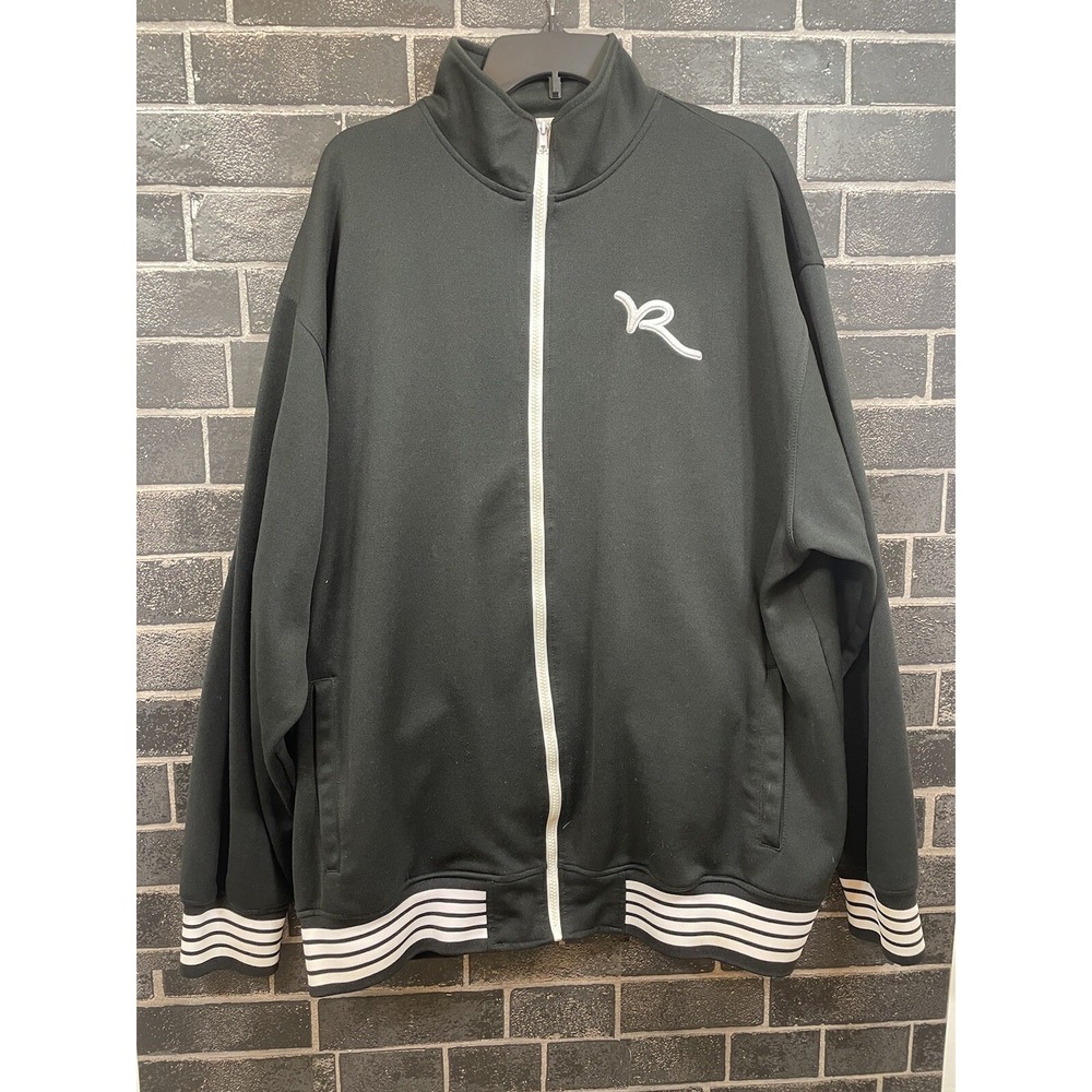 Vintage‎ Y2K Rocawear Track Jacket 3X 90's Full Zip Black And White